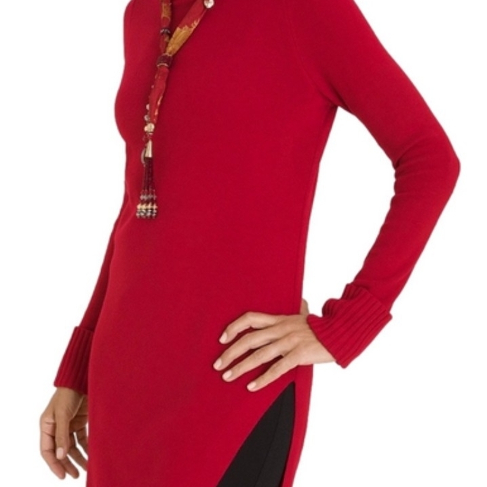 Chico's Bold Red Knit Tunic
